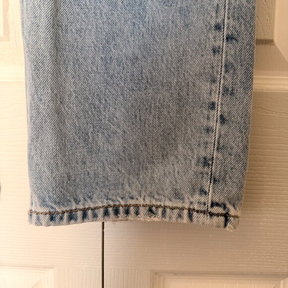 ZARA High Rise Distressed Straight Leg Jeans - Picture 4 of 8